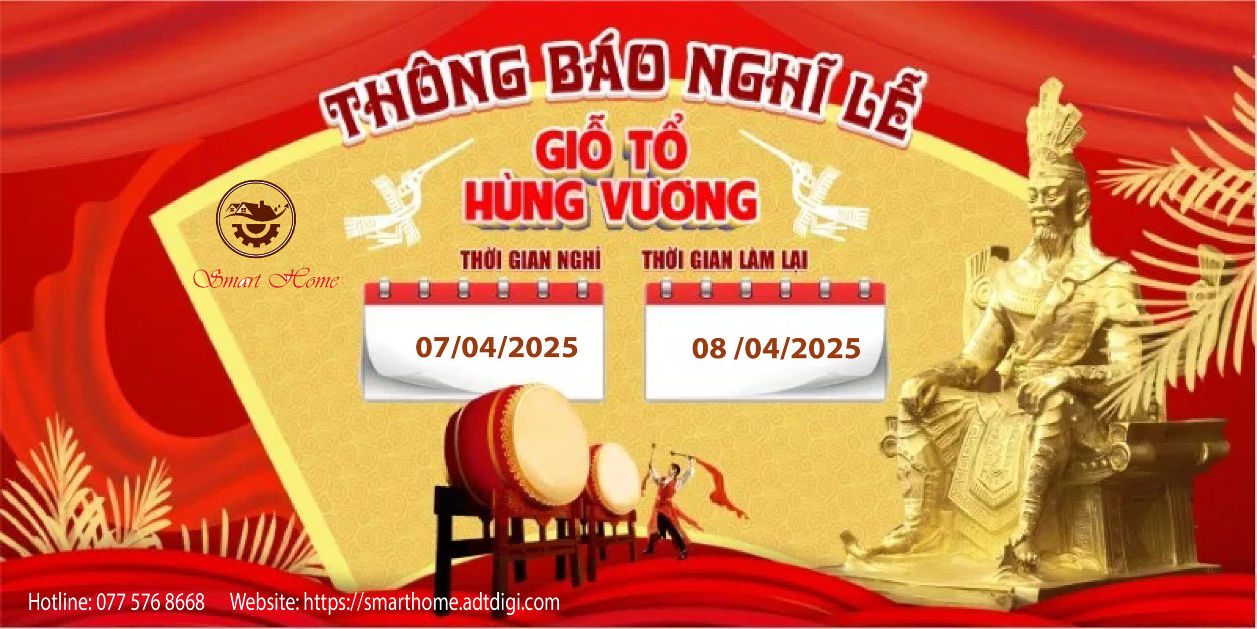 Thong Bao Nghi Le Gio To Hung Vuong 2025 SMART HOME Scaled